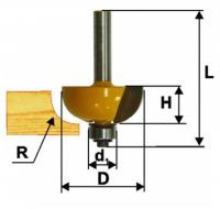 Фреза кромочная калевочная d 50.8 х 22.2, r19, хв.12 мм