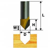 Фреза пазовая гальтельная V-обр. d 6.3, 90гр, хв.8 мм