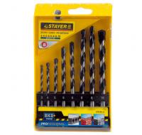 Сверло ударное по бетону  3-10 мм. (8 шт.), Профи,Набор