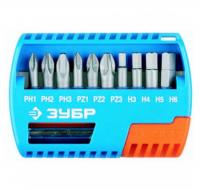 Набор бит Ph,Pz,Torx в боксе, Cr-Mo сталь, с магнит.адаптером, 11 пр.