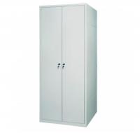 Шкаф для одежды 2 секции, светло-серый, шагрень