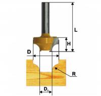Фреза  пазовая фасонная d 19 х 11, r3.2, хв.8 мм