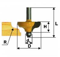 Фреза кромочная калевочная d  31.8х 14, r9.5. хв.8 мм