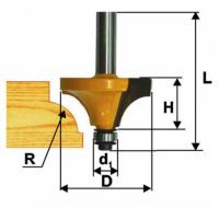 Фреза кромочная калевочная d 31.8 х 17, r9.5, хв. 8 мм