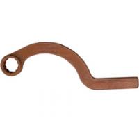 Ключ накидной с серповидной рукояткой 27мм, оцинкованный, 12-гранный