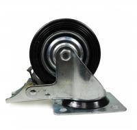 Колесо промышленное поворотное, черная резина, SC63, 135кг