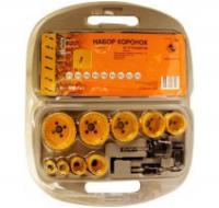 Набор коронок Bi-Metall d.19/22/29/35/38/44/51/57/64мм, 13пр