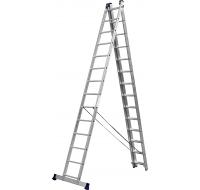Лестница универсальная, трехсекционная со стабилизатором, 14 ступеней