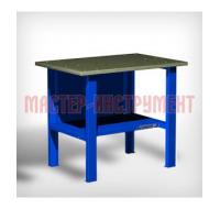 Верстак бестумбовый столешница оцинкованная - синий