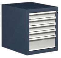 Тумба "Титан" с 5 ящиками, сине/серая
