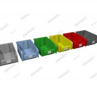 Упаковка пластиковых ящиков объем 9,4л (12шт, упак.), красные