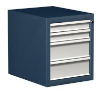 Тумба "Титан" с 4 ящиками, р-р 650 х 500 х 595h,темно-серый/белый хром