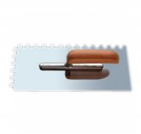 Гладилка нержавеющая 10х10, с деревянной ручкой