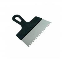 Шпатель нерж. фасадный с пласт. ручкой 150 мм, зуб 6 мм