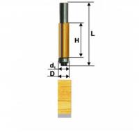 Фреза кромочная прямая d 12.7 х 25, хв.8 мм
